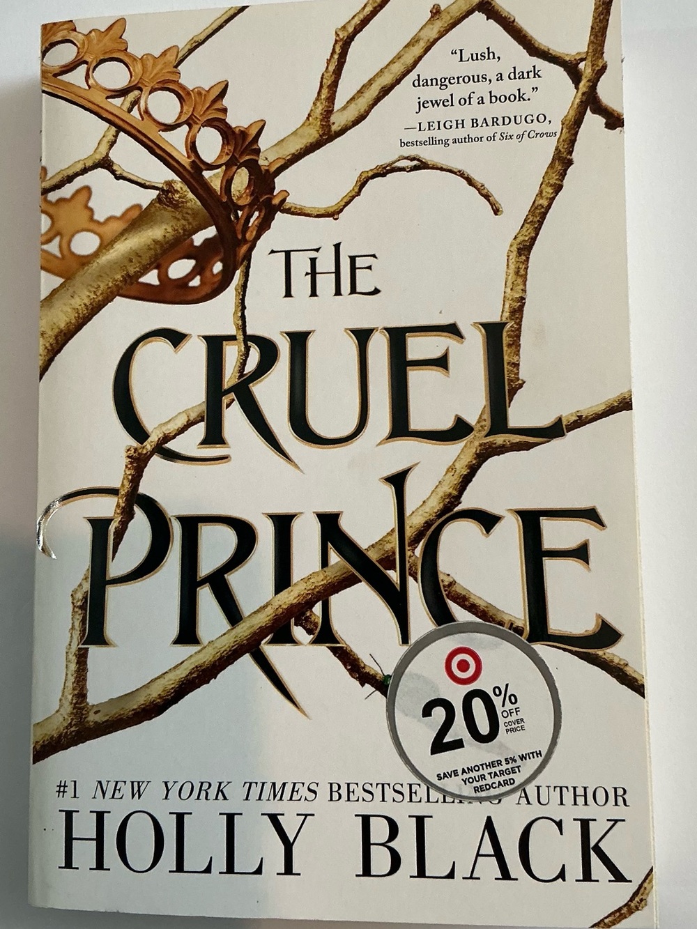The Cruel Prince Wall Art Print in White and Gold -